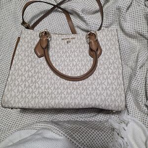 Michael Kors White and Brown Women's Bag